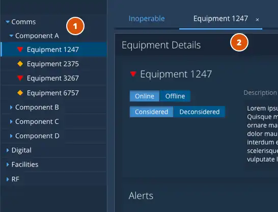 GRM Equipment Manager Navigation Tree